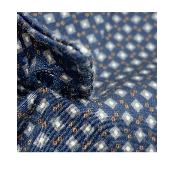 Ted Baker London Merci Navy Geo Print Buttoned Collar Shirt - Picture 4 of 10